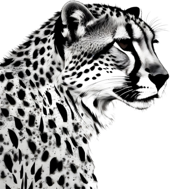 Closeup painting of a cheetah