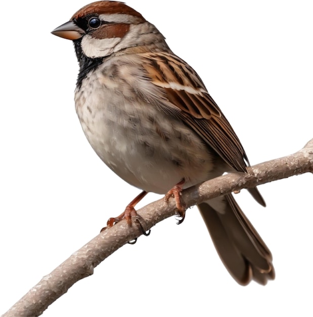 A closeup photo of a cute sparrow bird