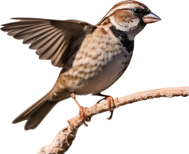 A closeup photo of a cute sparrow bird