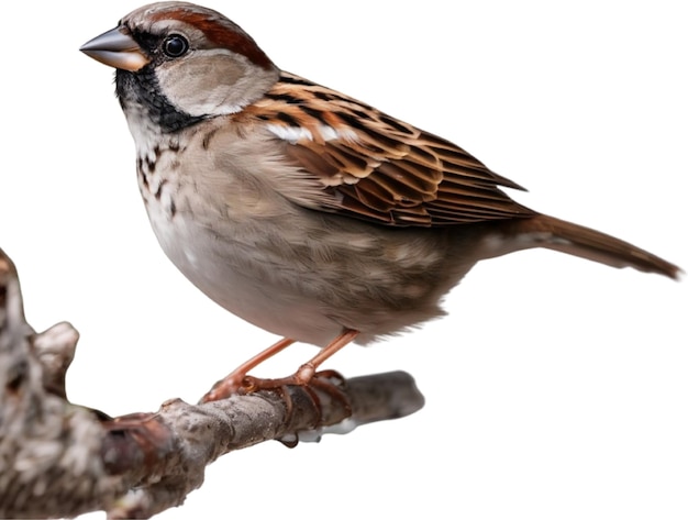 A closeup photo of a cute sparrow bird