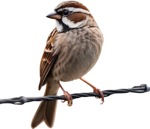 A closeup photo of a cute sparrow bird