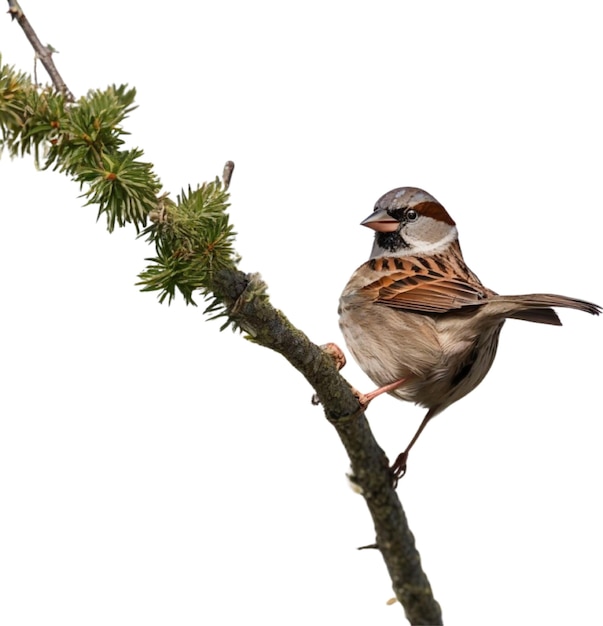 A closeup photo of a cute sparrow bird