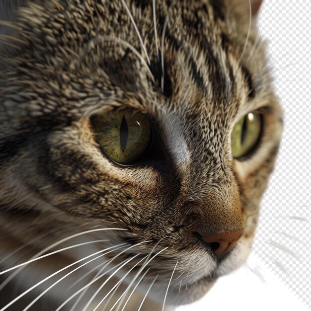 PSD closeup portrait of a tabby cats eye