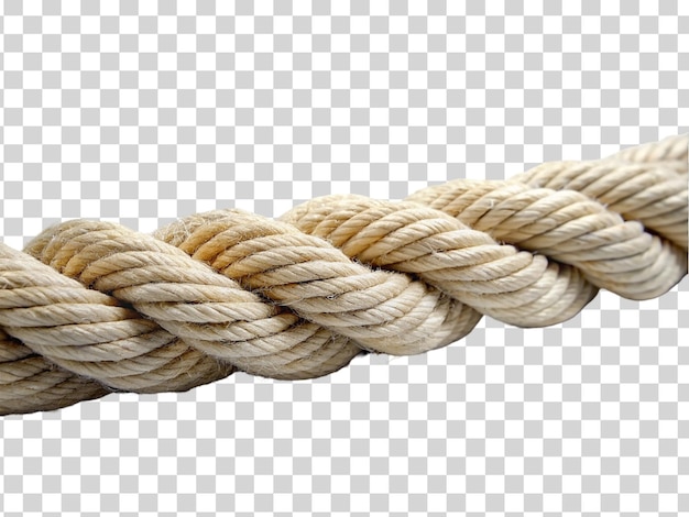 Closeup of rope part isolated on transparent background