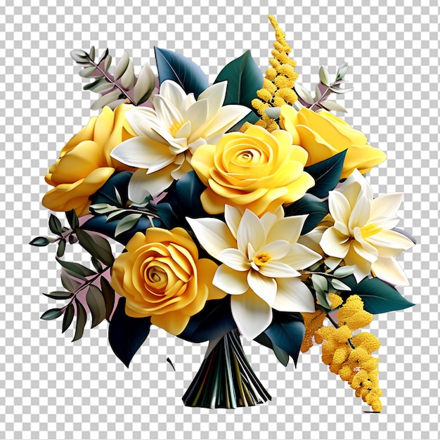 Closeup of rose bouquet against png background