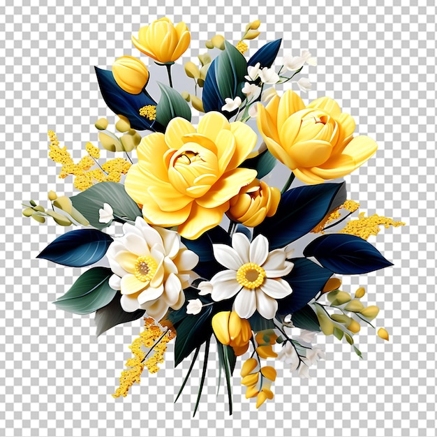 Closeup of rose bouquet against png background