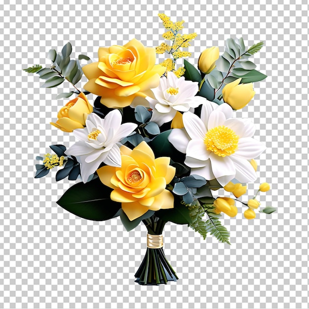 Closeup of rose bouquet against png background