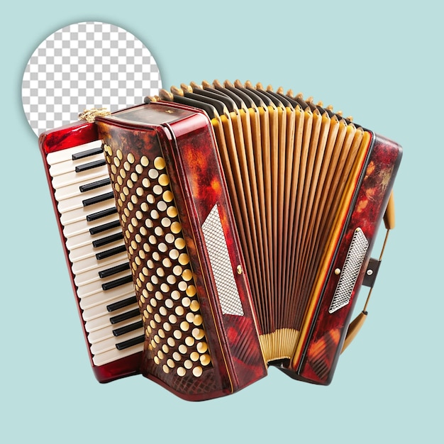 Closeup shot of a male playing the accordion