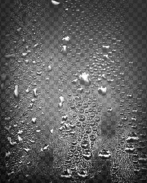 closeup shot of raindrops on a glass on a transparent background