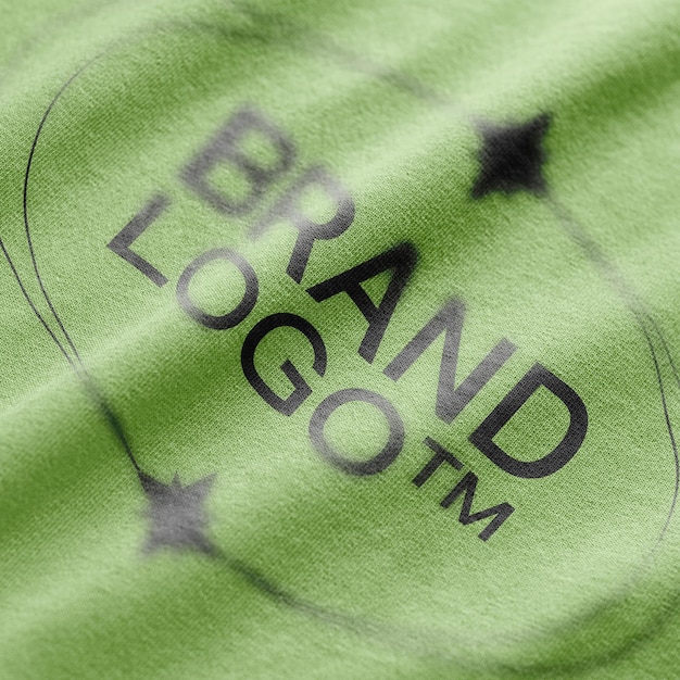 PSD closeup of a texture tshirt mockup with color changeable