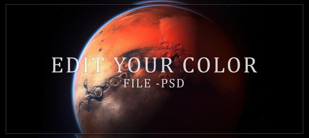 PSD closeup view of mars in space