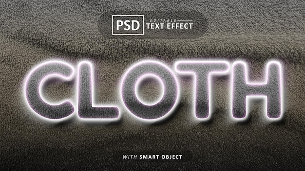 Cloth text editable font effect