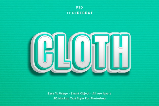 Cloth text effect style