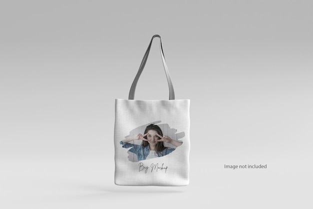 Cloth tote bag isolated mockup