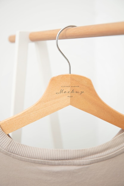 Clothes hanger mockup design