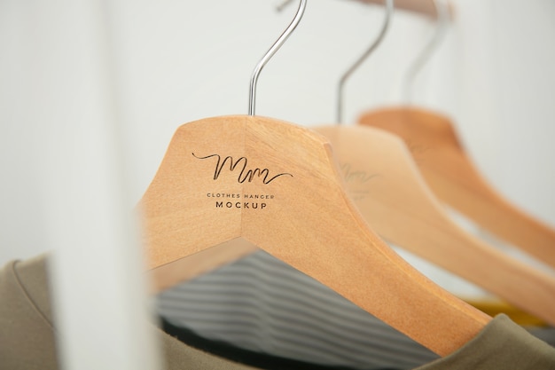 Clothes hanger mockup design