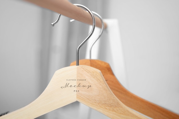 Clothes hanger mockup design