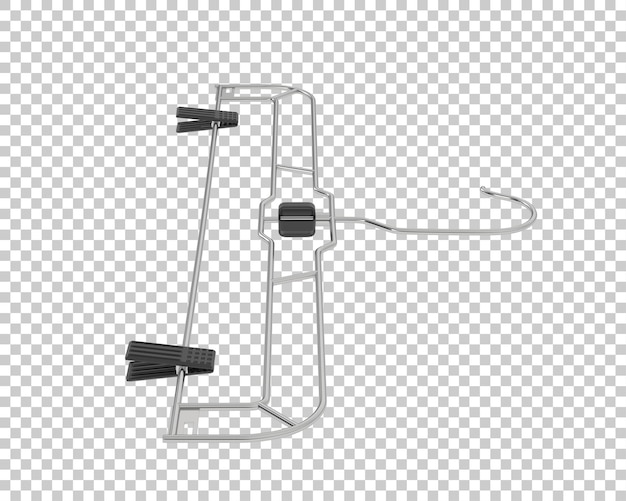 Clothes hanger on transparent background 3d rendering illustration