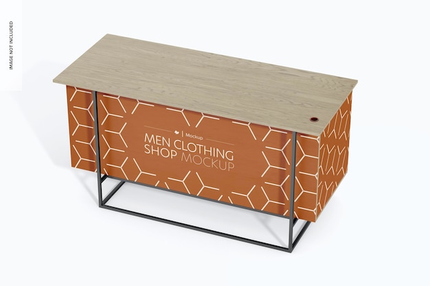 Clothes Shop Counter Mockup Perspective