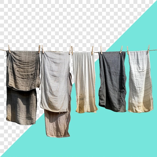 PSD clothesline transparent background isolated image generative ai