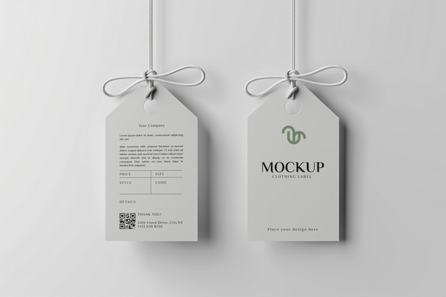 PSD clothing label mockup design