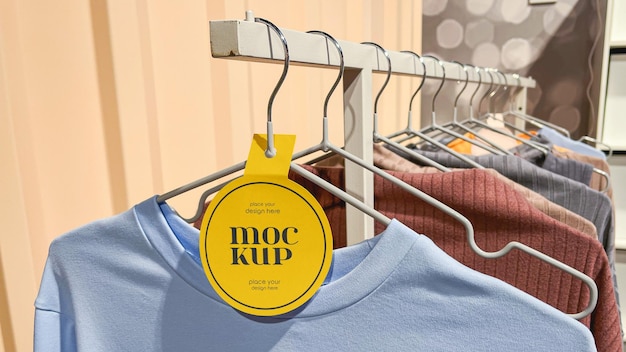 Clothing tag mockup psd template