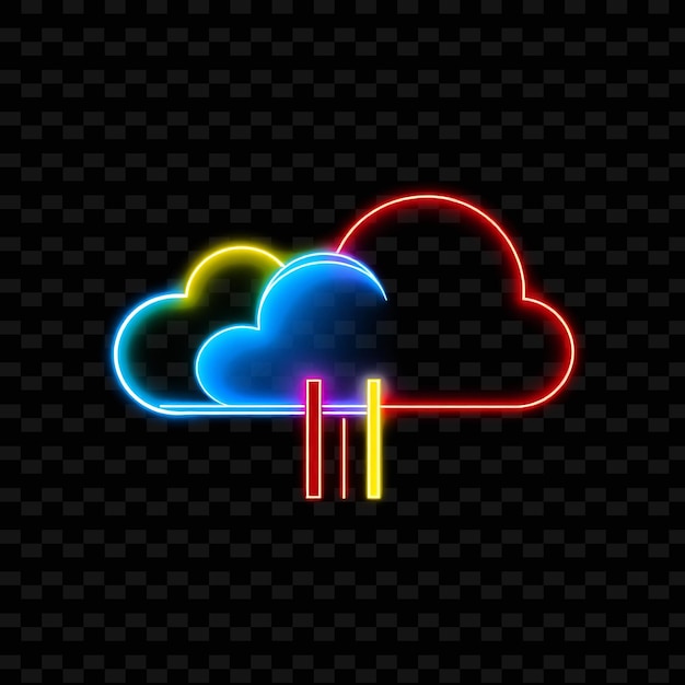 cloud on a black background with rainbow colors