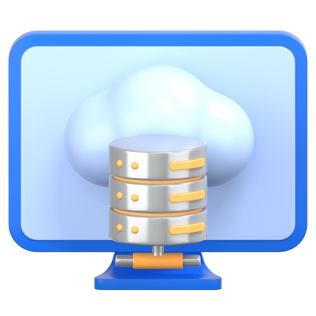 PSD cloud hosting 3d illustration icon pack element