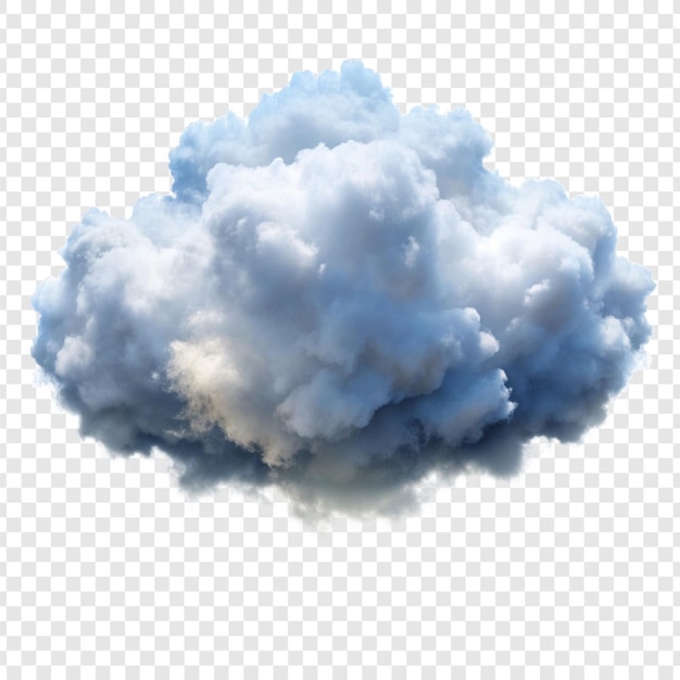 PSD cloud overlay isolated on transparent background