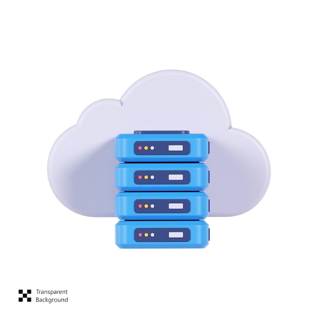 cloud server 3d icon