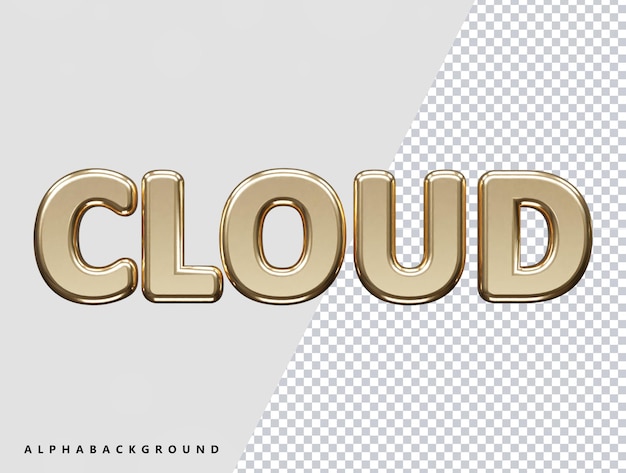 Cloud text effect vector illustration transparent element