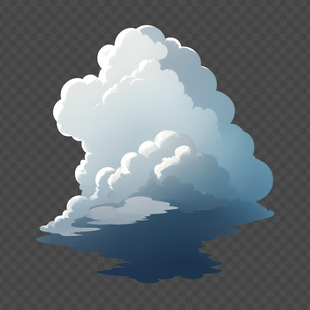 PSD a cloud that is floating on the water