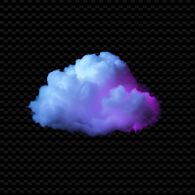 a cloud that is purple and purple with the word cloud on it