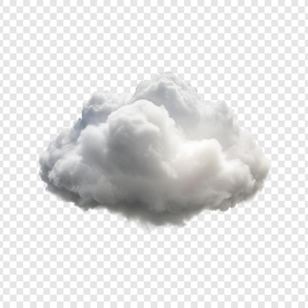 PSD a cloud that is white and gray isolated on a transparent background