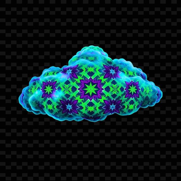 a cloud with the blue and green colors of the cloud