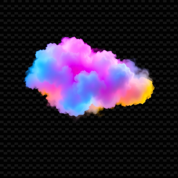 a cloud with the colors of colors in the middle