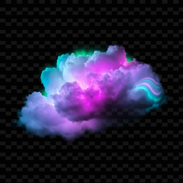 a cloud with the colors of the rainbow