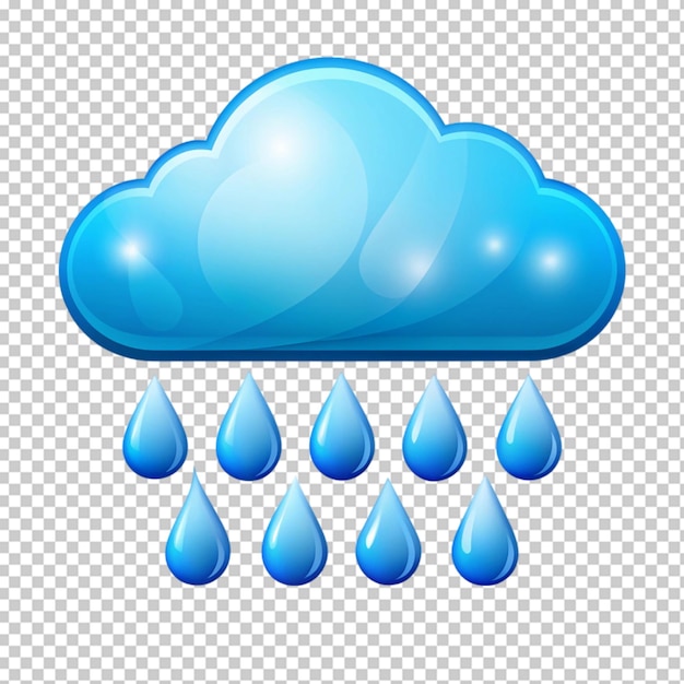 Cloud with rain transparent background