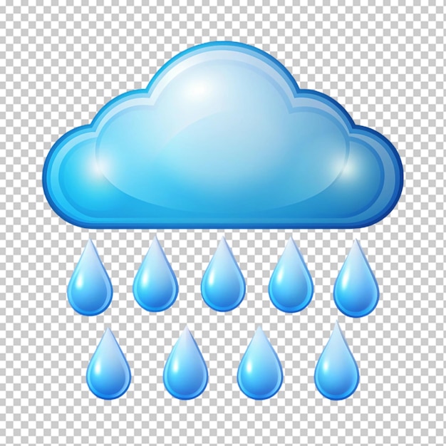 Cloud with rain transparent background