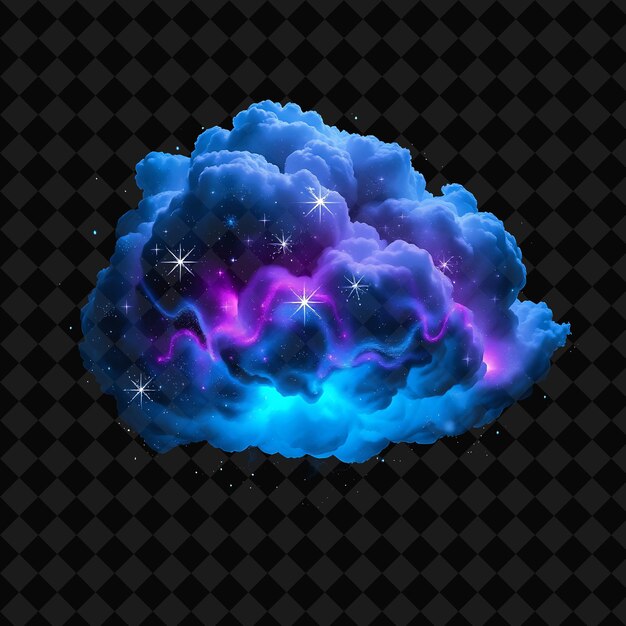 PSD a cloud with the stars on it