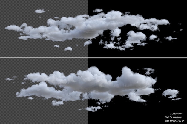 Clouds cover isolated 3d render