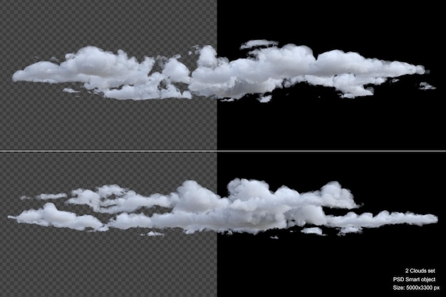 Clouds cover isolated 3d render