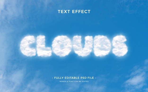 Clouds text effect