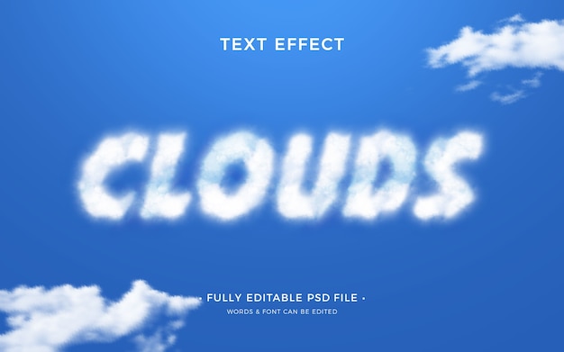 Clouds text effect