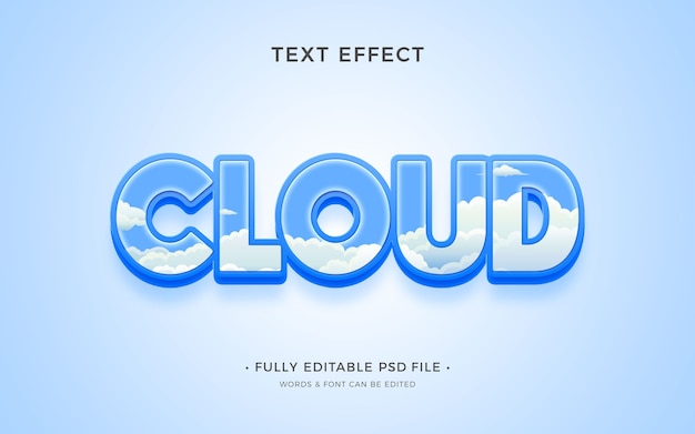 Clouds text effect