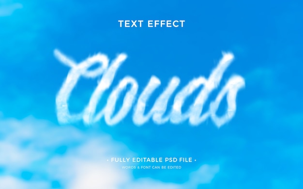 Clouds text effect