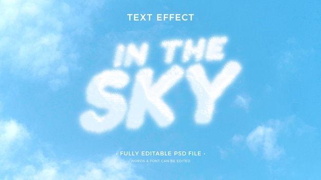 PSD clouds text effect