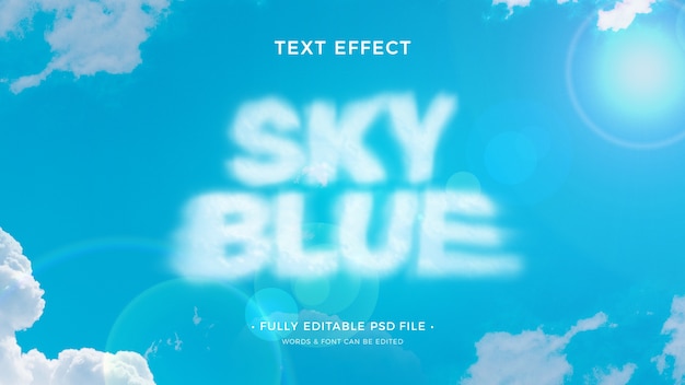 Clouds text effect