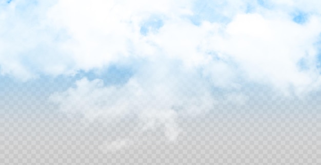 PSD a cloudy blue sky isolated on transparent background