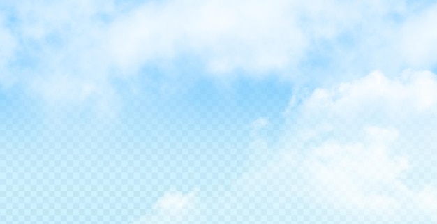 PSD a cloudy blue sky isolated on transparent background